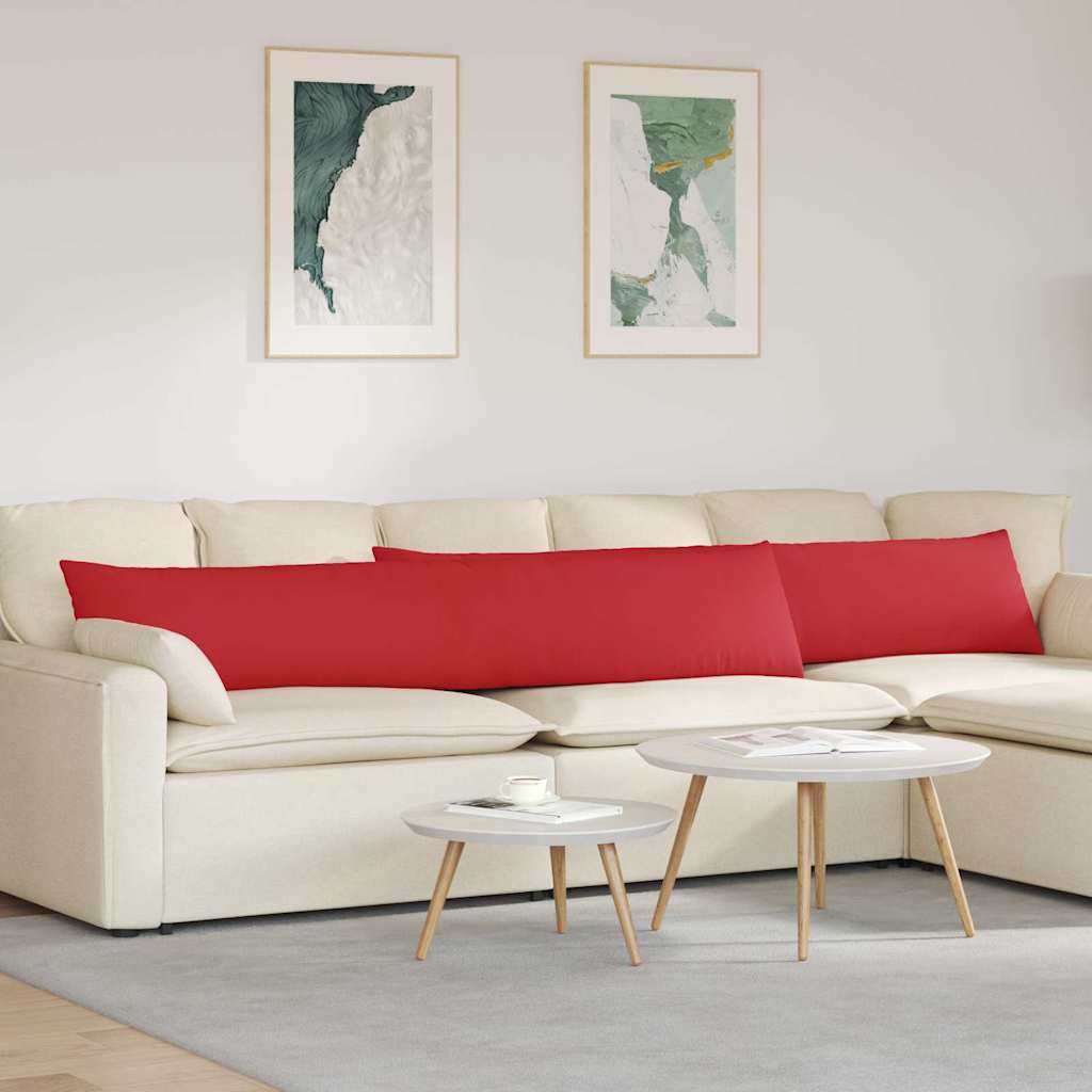 Sofa Cushions 2 Pcs Red 200 X 40 Cm Fabric