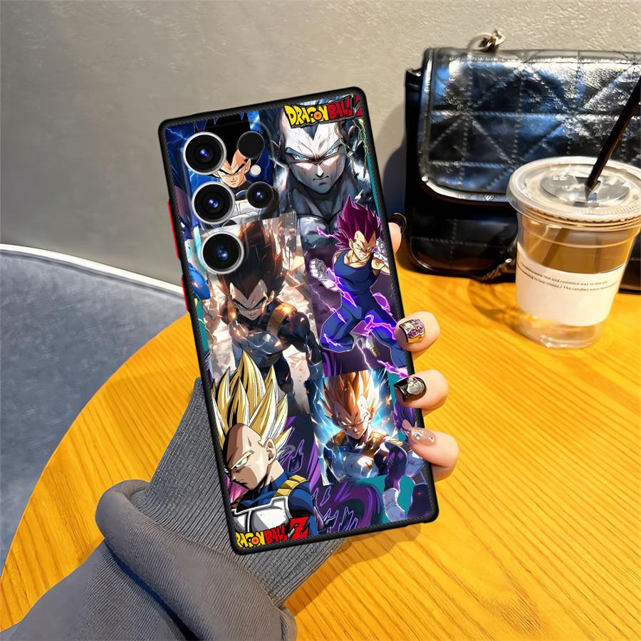 Back Phone Cover Case for Samsung Galaxy S20 S10 S21 S25 Edge S23 Ultra S22 Plus S9 S24 FE Dragon Ball Creativity Vegeta