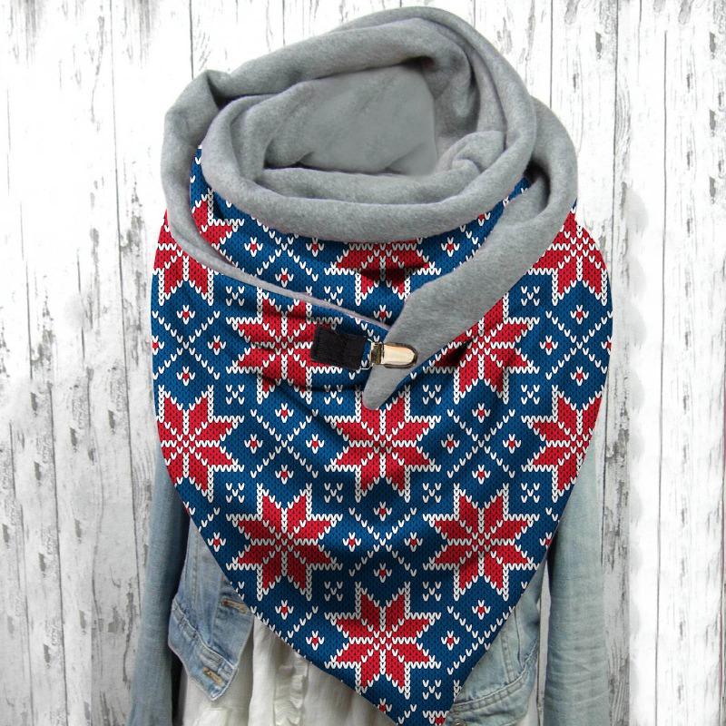 Halloween Fashion Simple Versatile Thickened Warm Shawl Christmas Printed Scarf Scarf