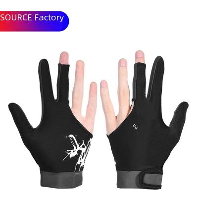 Unisex Three-Finger Billiard Gloves, Fingerless, Ambidextrous, Single Pack
