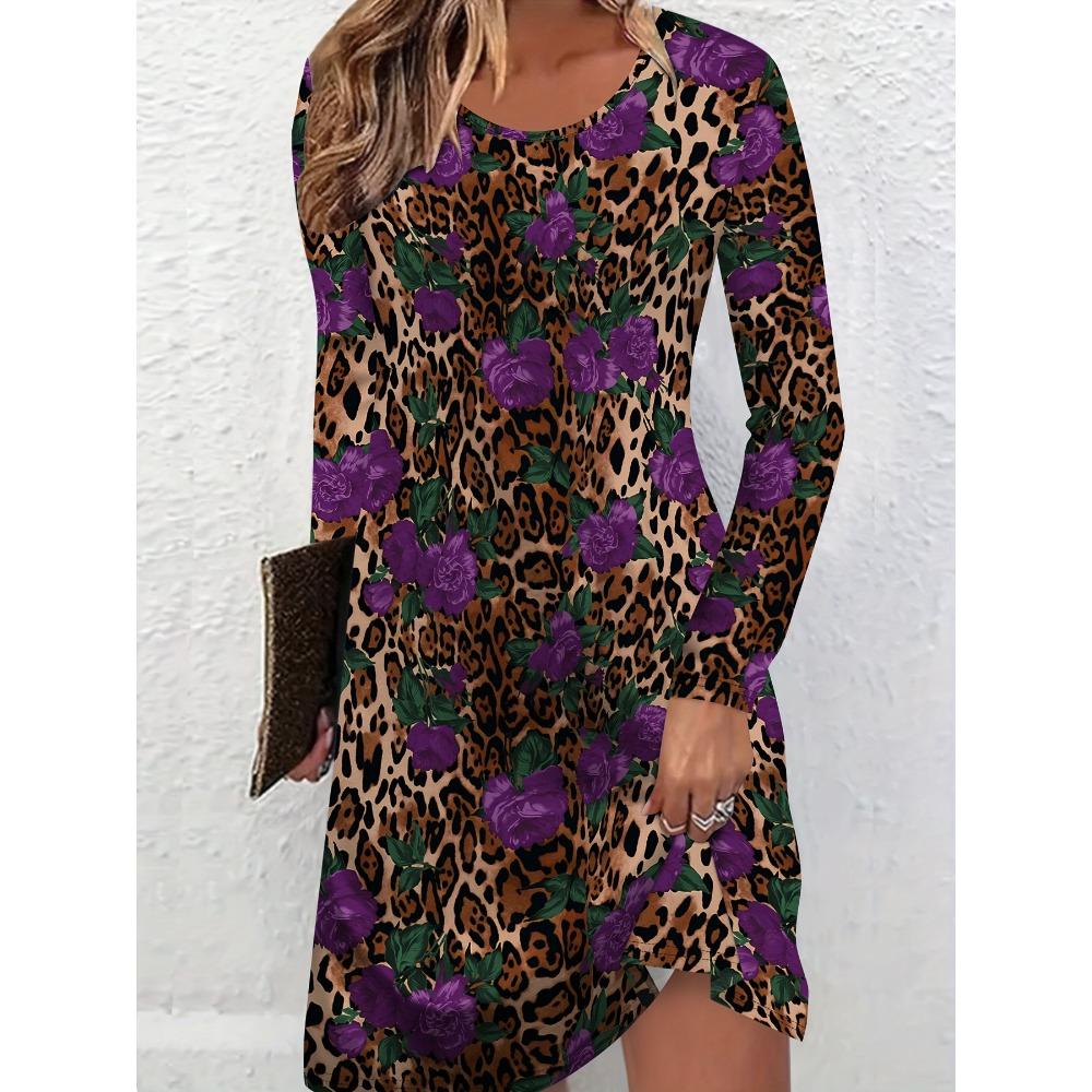 

Елегантна коротка сукня-футболка з круглим вирізом, повністю дихаюча XL