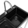 304 Stainless Steel Multi Use Sink with Adjustable Feet Stand Faucet Drain Kit for Garage Kitchen Laundry Room Bathroom