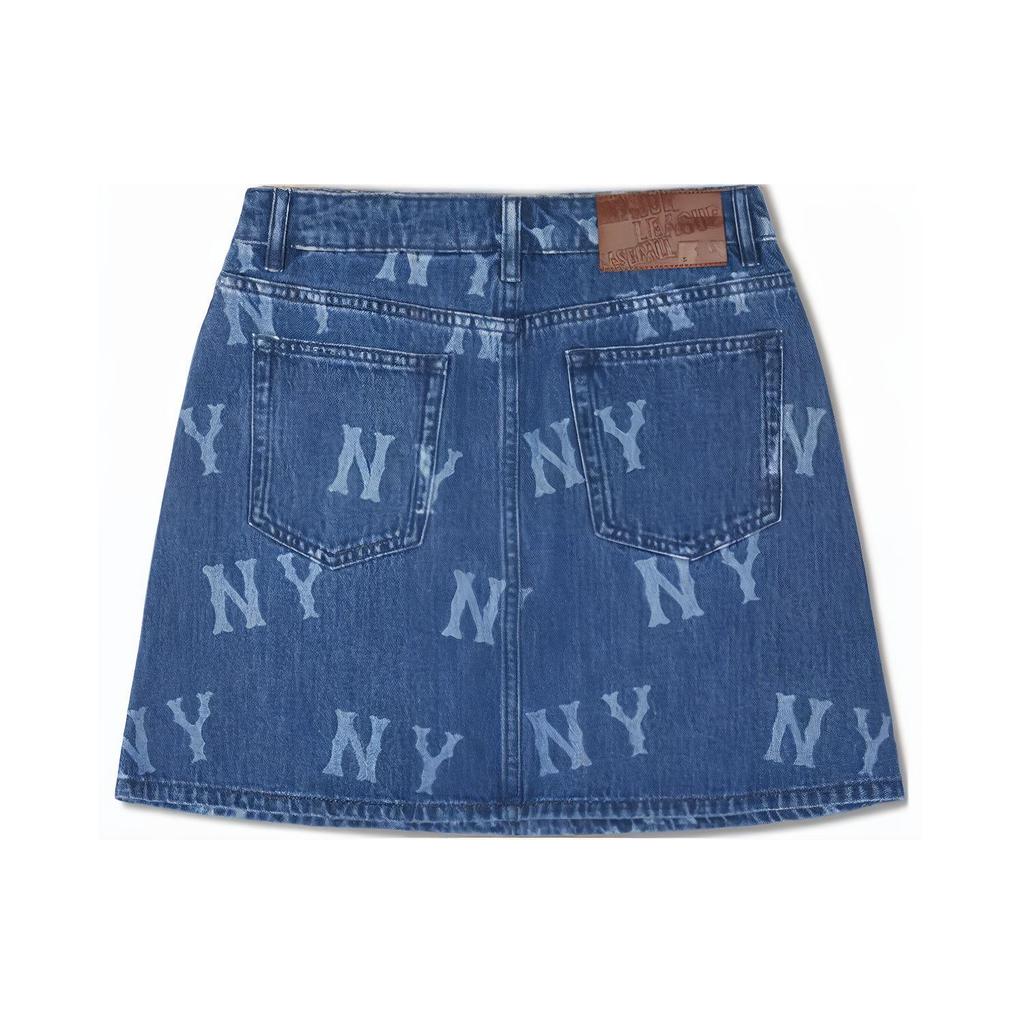 New MLB Denim Short Skirts Women's Indigo 3FDSB0143-50INS