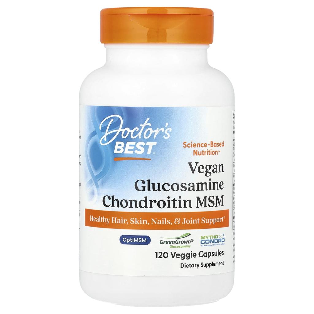 Doctor's Best Vegan Glucosamine Chondroitin Msm, Veggie Capsules 120