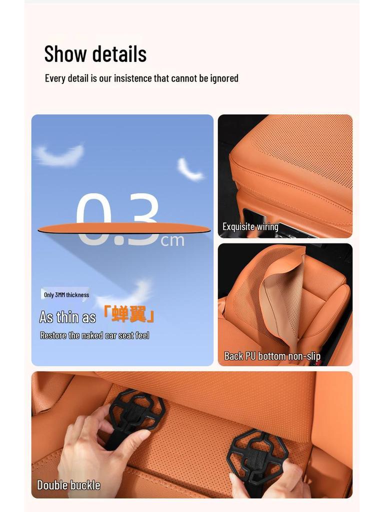 All-Season Universal Car Seat Cushion Cover for 25 BYD Tang L DM/EV Models