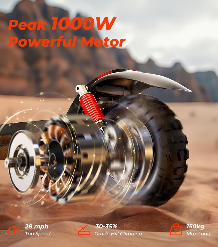 iScooter Electric Scooter 1000W 11 Inch Off Road Tire 17.5Ah Speed 45km/h Folding For Adult With Shock Absorber Escooters