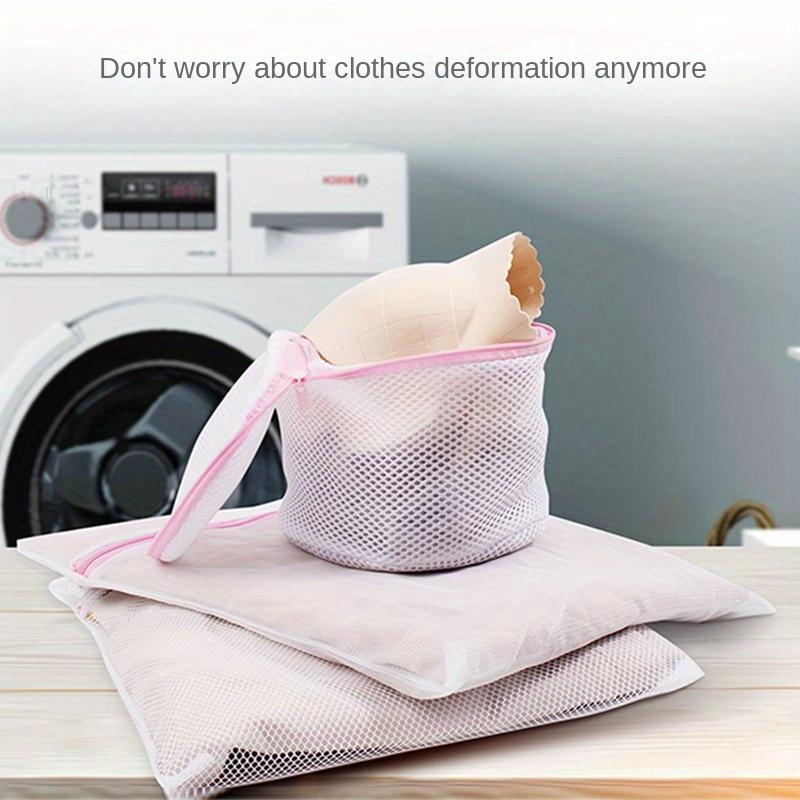 4pcs Mesh Laundry Bags Set with Zippers - Durable Wash Guards for Delicates, Underwear & Clothes - Perfect for Washing Machines, Laundry Bags