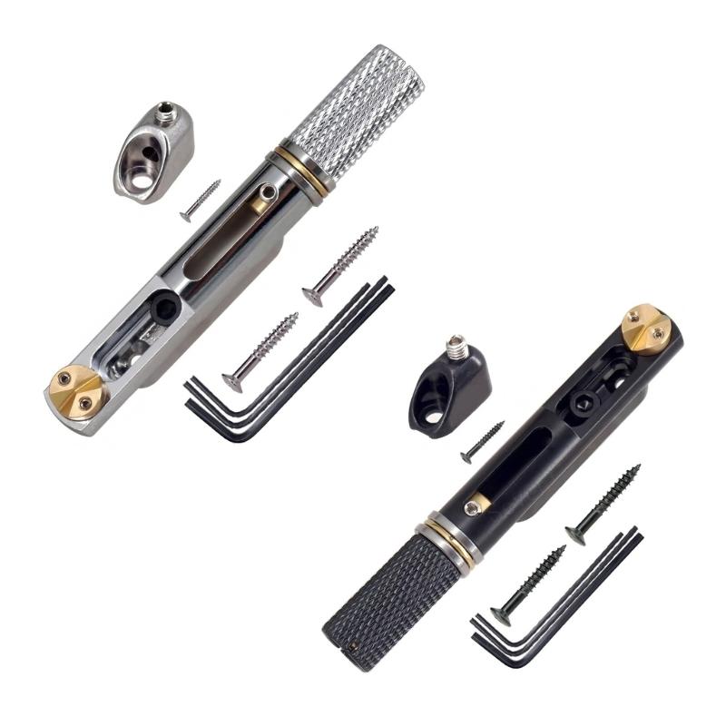 Zincs Alloys Guitar Saddles Bridge For Headless Guitar Stable Performances Easyly Installation Durable Brass Hardware