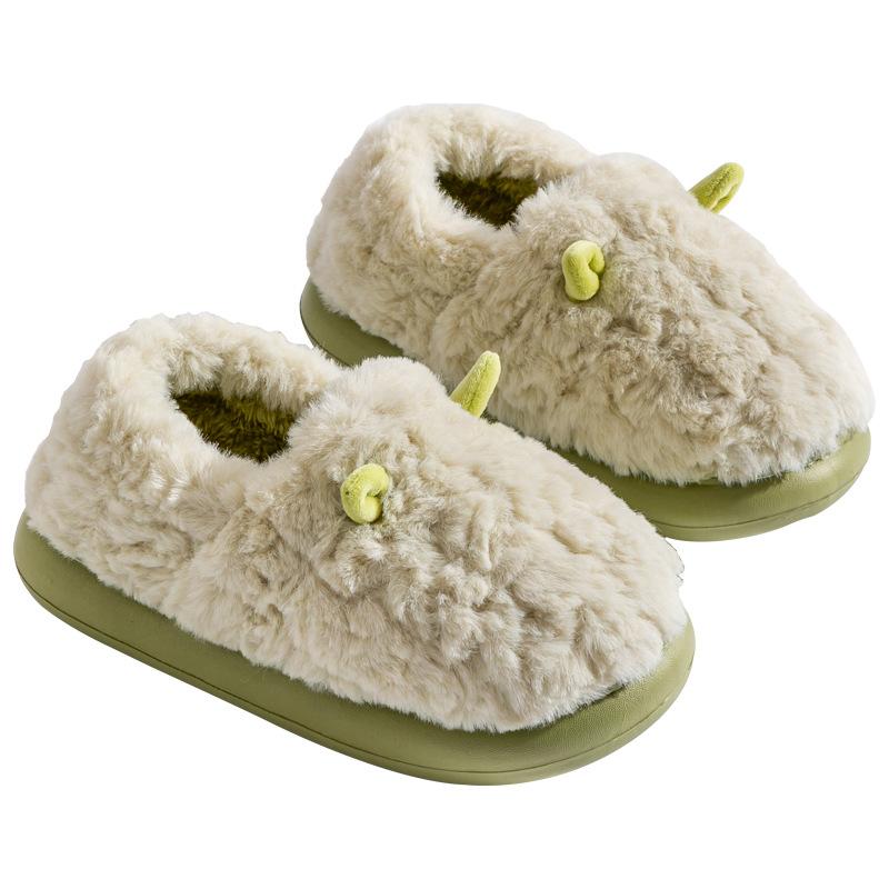 Cotton Slippers Winter 2025 New Indoor Home Platform Non-slip Cute Plush Bag and Warm Cotton Shoes