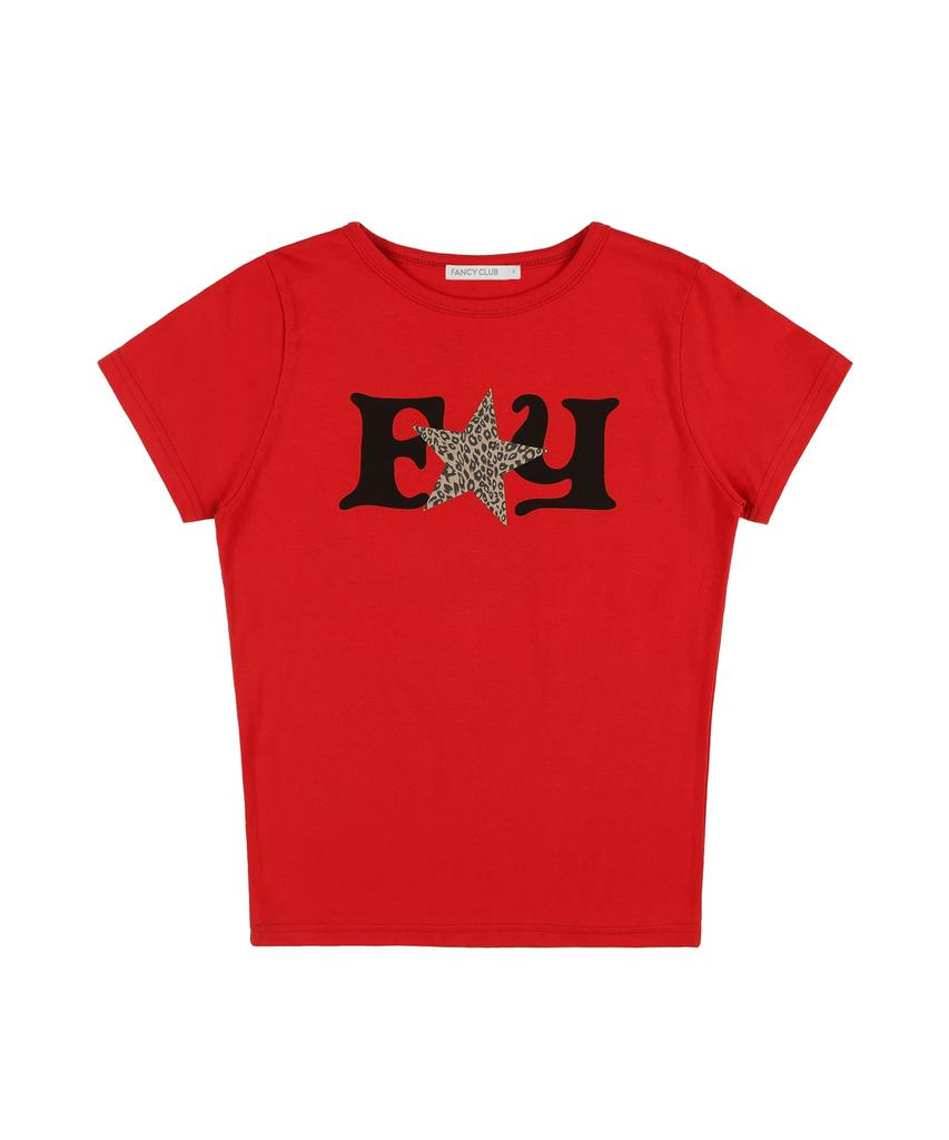 FANCY CLUB Fy Leopard Tee (Red) F25Qb100