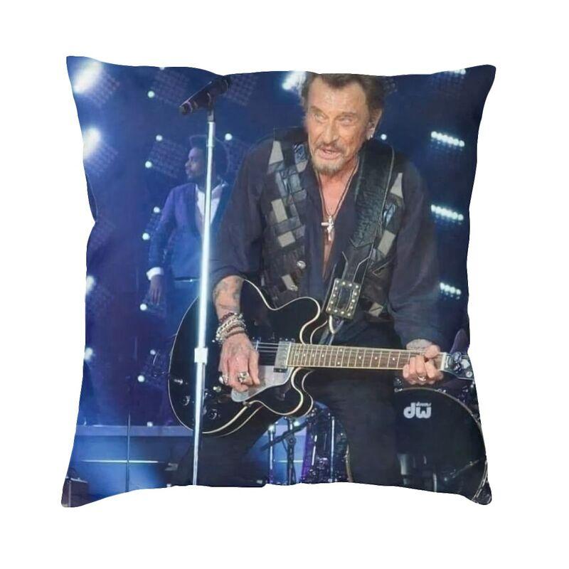 Motorcycle Johnny Hallyday Pillow Case Xcm Decorative French Rock Singer Modern Cushion Cover Soft Pillowcase