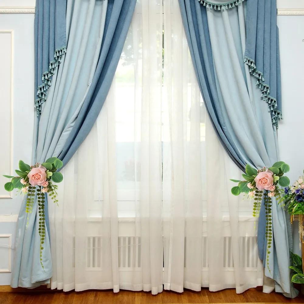 Gardinbindband, Ljus Lyx, Exklusiva Fönsternätbindband, Bindningsdekorationer, Kreativa Blomsterbindband, Och Bindningsspännen