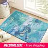 Watercolor Style Lucario Forest Adventure Pokemon Print Soft Non-Slip Absorbent Home Bathroom Entryway Floor Rug Doormat Mat