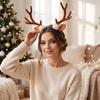 Elk Reindeer Hair Hoop Snowflak Xmas Hairband Cute Christmas Headband  New Year