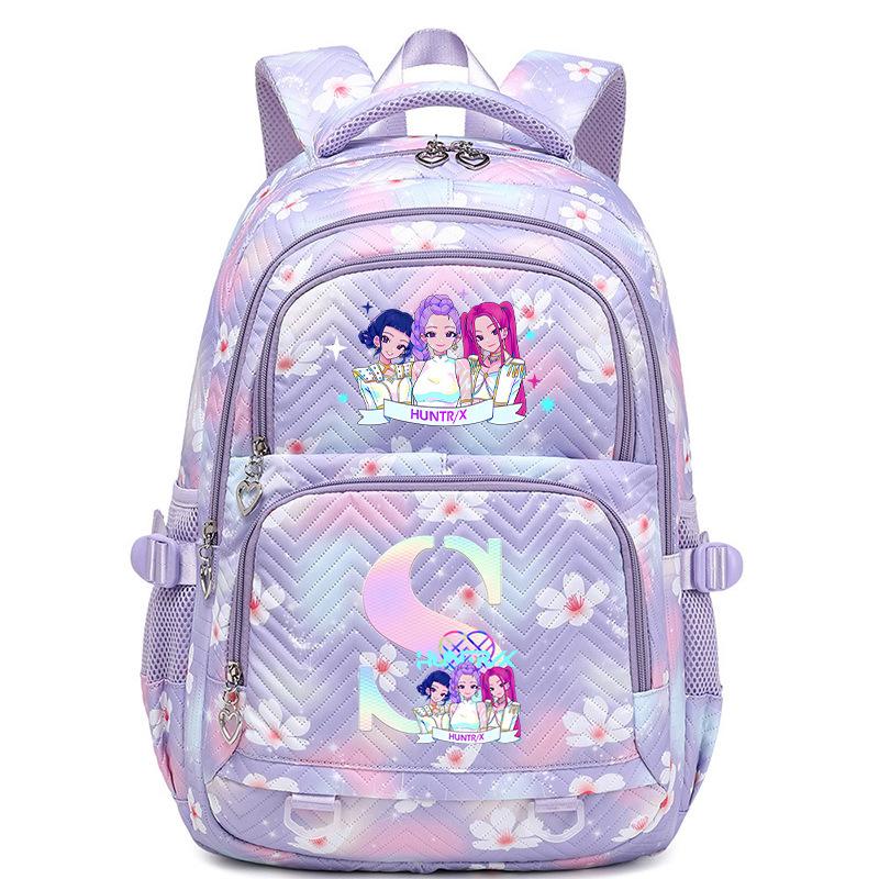 Anime Cartoon 26 Letter Print Backpack Campus Fashion Student Bag Large Capacity