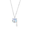Moonlight Cat Necklace Female Niche Exquisite Temperament Versatile Moonlight Stone High-End Design Pendant Female Quality
