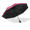 1pc Pink Cat Pattern Automatic Open/Close Umbrella, Windproof, Folding Compact Umbrella with Lightweight Design for Women/Men153