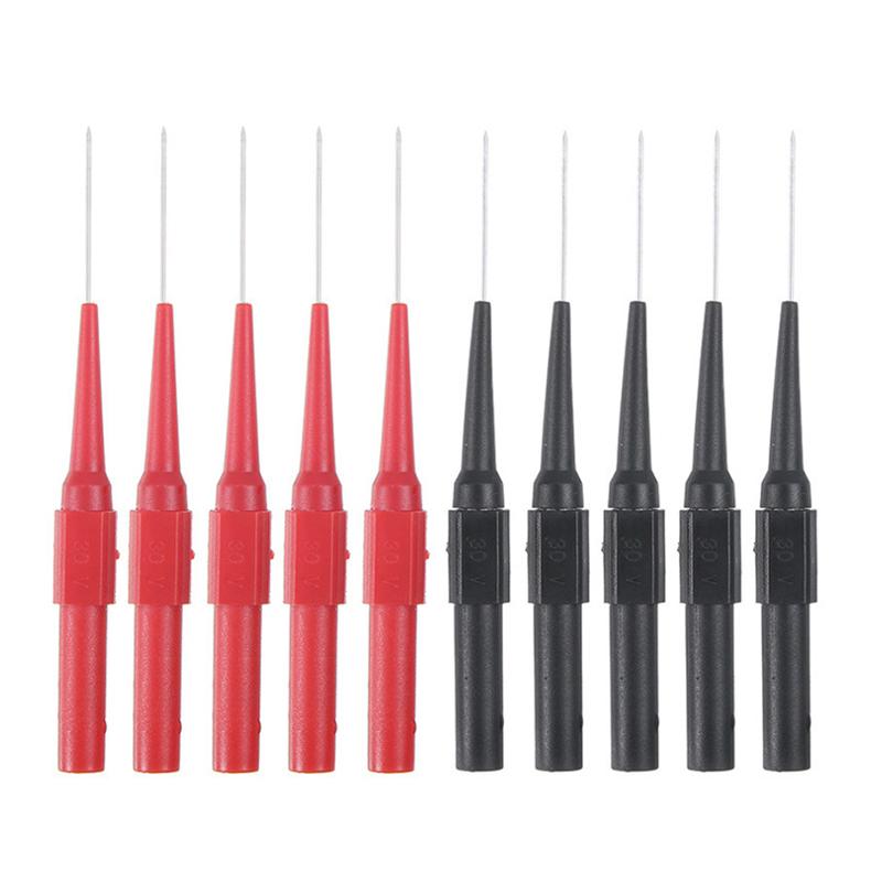 30V Diagnostic Tools Multimeter Test Leads Extention Back Piercing Needle Tip Probes Mechanical Tools Automotive Auto Kit 0.7MM