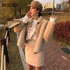 RUGOD Vintage Fashion Leopard Women Sweaters Knitted Warm Winter Clothes Casual O-Neck Pullover Pull