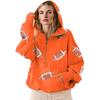Hooded Sweatshirt for Women Half Zip Oversized Hoodies with Sequin Rugby Print Fall Casual Pullover Tops with Pockets