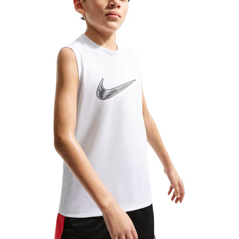 Nike Multi Quick-Dry Logo Round Neck Kids Vest Kids tops IF2758-100 XS