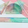4Pcs Foldable Ruler with Triangles Ruler Protractor Straight Ruler, Plastic Ruler Set Flexible Ruler Soft Bendable Ruler