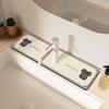 Fresh Diatomaceous Earth Faucet Mat - Wipeable Bathroom Countertop Drain Mat