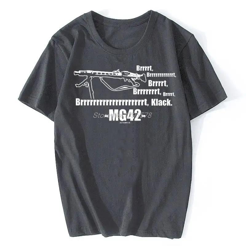 Mg42 Sound Machine Gun 42 MG Fun Humour Sound T-Shirt Tshirt Cotton Tees Tops Harajuku Streetwear