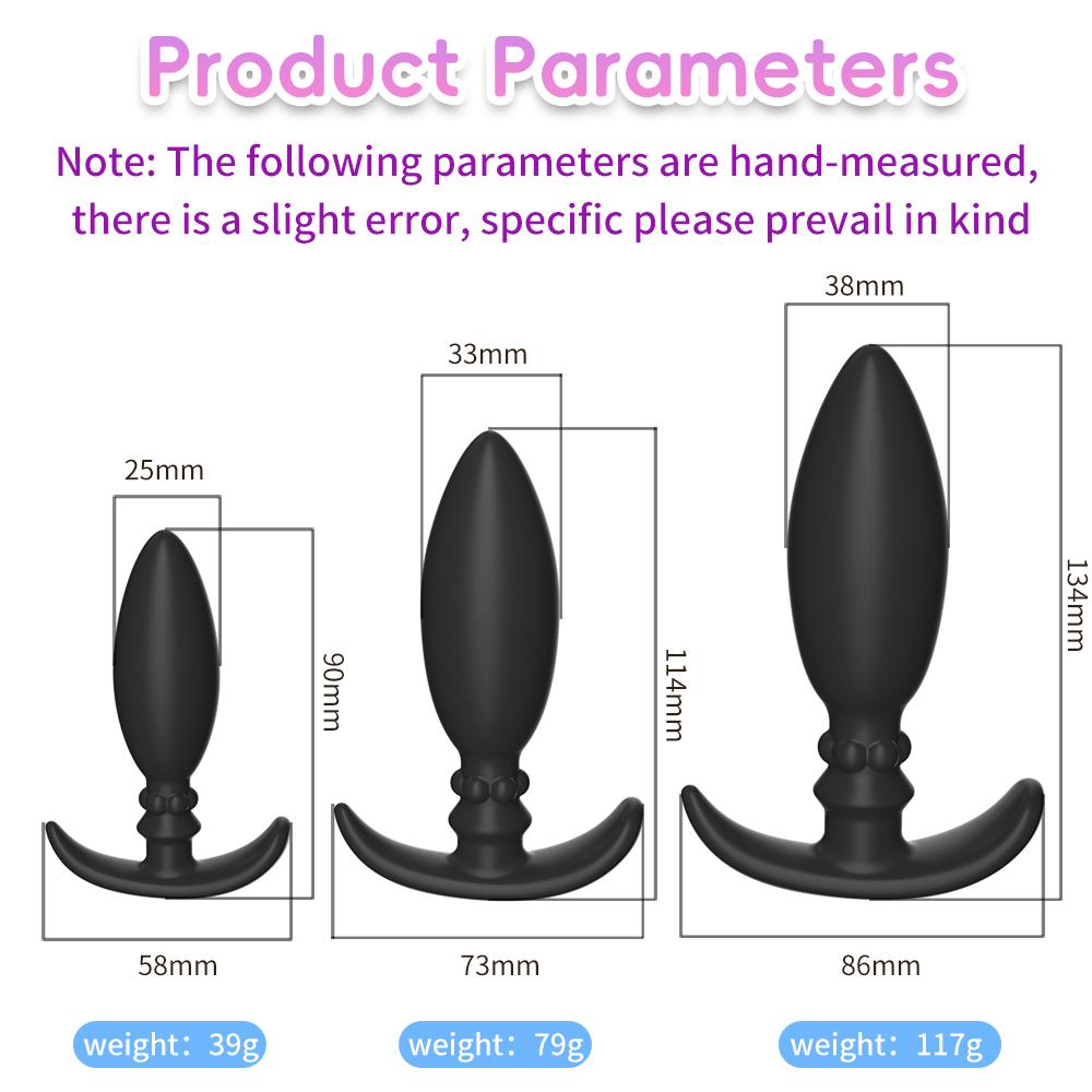 Silicone Anal Plug Metal Rolling Bead Butt Plug Anus Masturbator G-Spot Stimulation Prostate Massager Sex Toys for Men Women Gay
