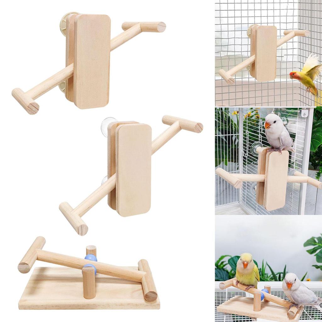Set de joacă interactiv cu suport de biban pentru păsări pentru papagali mici