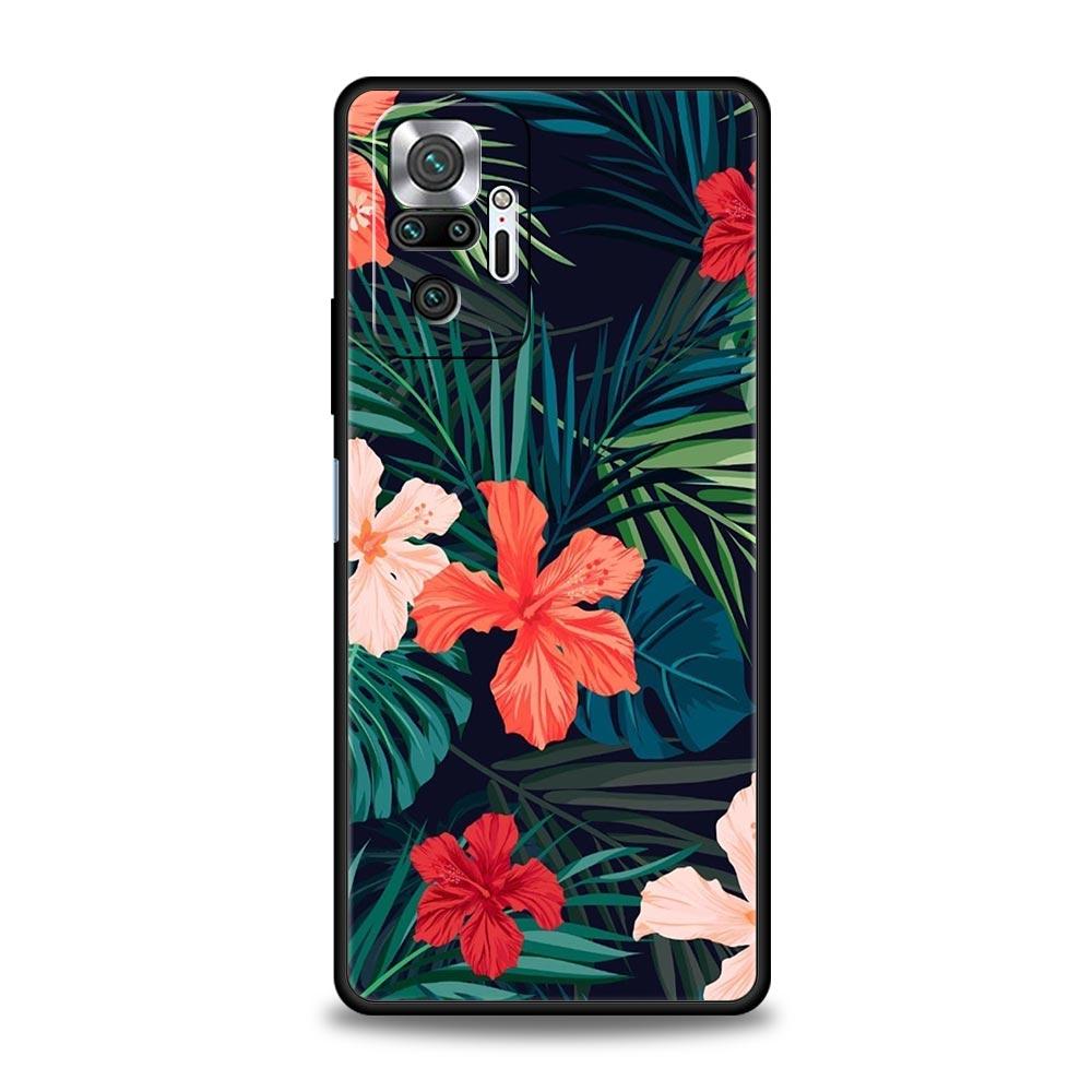 Leaves Monstera Green Phone Case For Xiaomi Redmi Note 14 13 12 Pro Plus 5G 9S 9 10 11 4G 14C 13C 12C 10C 9C 9A Soft Cover