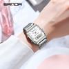 Sanda Retro Business Men's Electronic Watch with Steel Band - Trendy, Thin, and Fashionable.