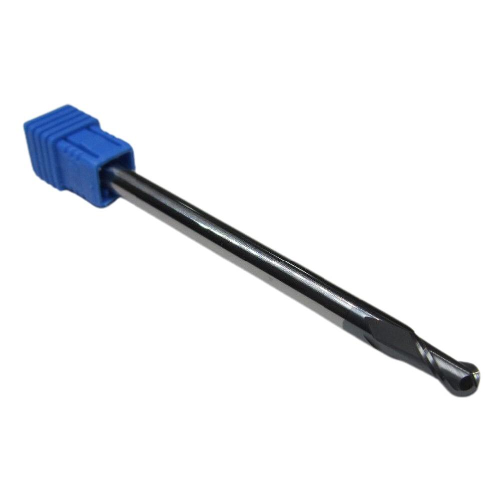 Radius 3.0mm Tungsten Carbide Ball Nose End Mill Extra Long Shank 100mm 2 Flutes