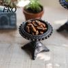 Outdoor Tealight Candle Holder Heavy Duty Cast Iron Holder, Retro Candlestick Holders, Handcrafted Pillar Metal Stand for Dinner Home Garden Tabletop