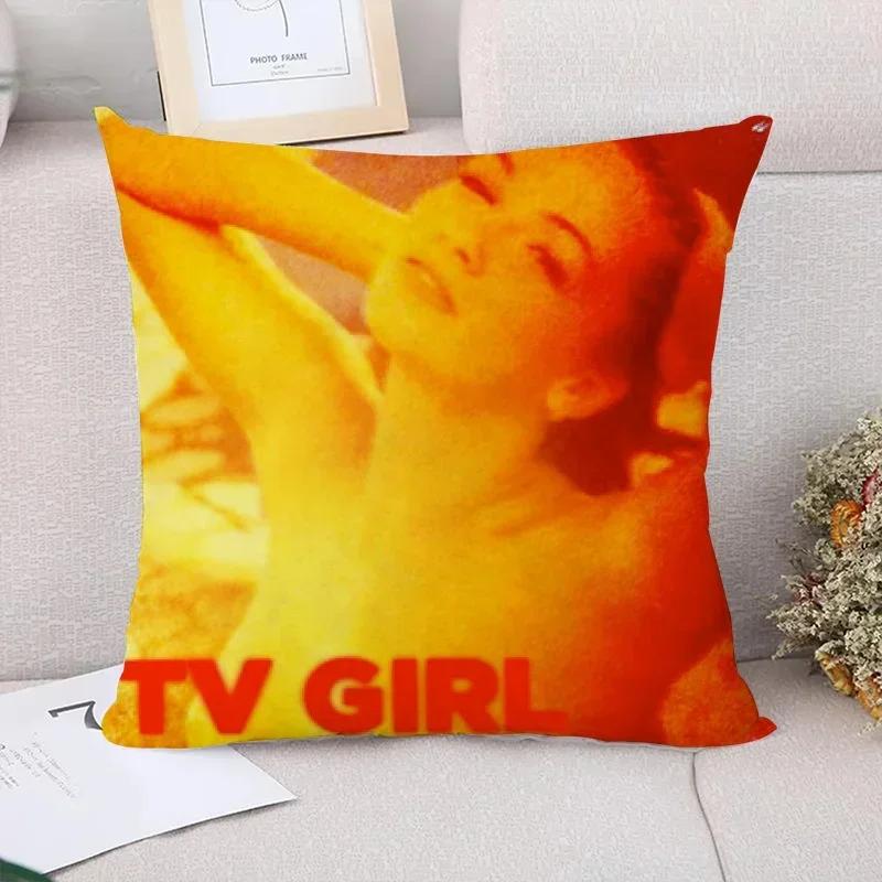 TV Girl Decorative Pillow Covers for Sofa Pillowcase Decor  Car Decoration Cushion Cover X Pilow Cases Pillows