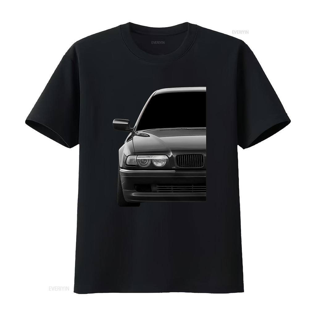 E38 750 Classic Retro Automotive Maglietta Uomo Design Vista Frontale a Metà vintage Lavato abbigliamento firmato homme grafica Elastica