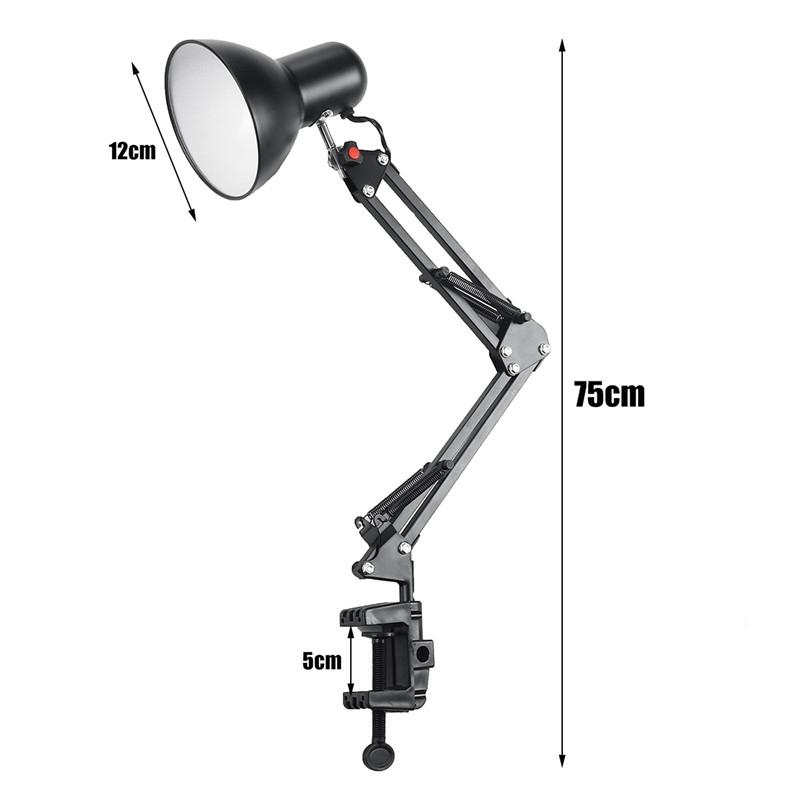 

85 В-265 В E26/E27 светодиодные лампы Гибкая настольная лампа AC 85-265 В с поворотным рычагом и зажимом, лампа для офиса, студии, дома, настольная лампа