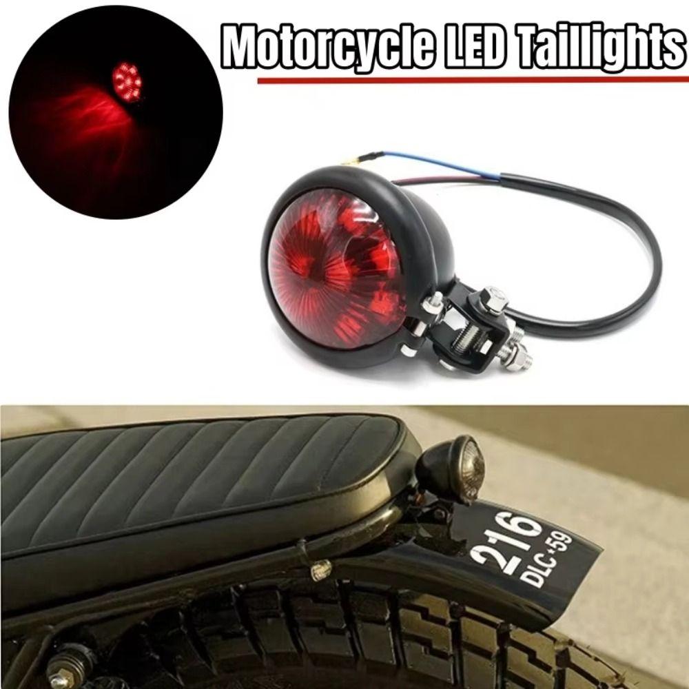 Round LED Brake Taillight DC 12V Rear Stop Lamp Universal Motorcycle Tail Light  Motorcycles Use