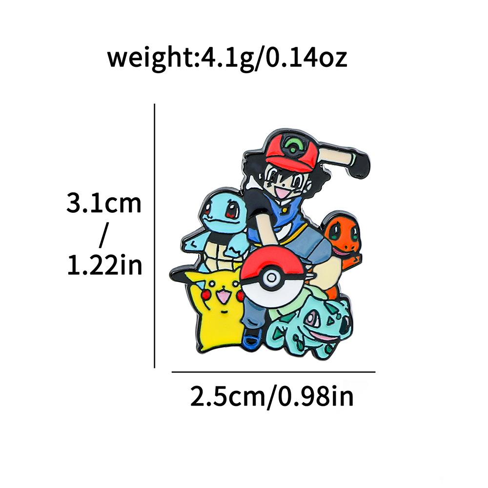 Японский Аниме Покемон Металлический Значок Покемон Сяочжи Пикачу Сплав Брошь Булавка