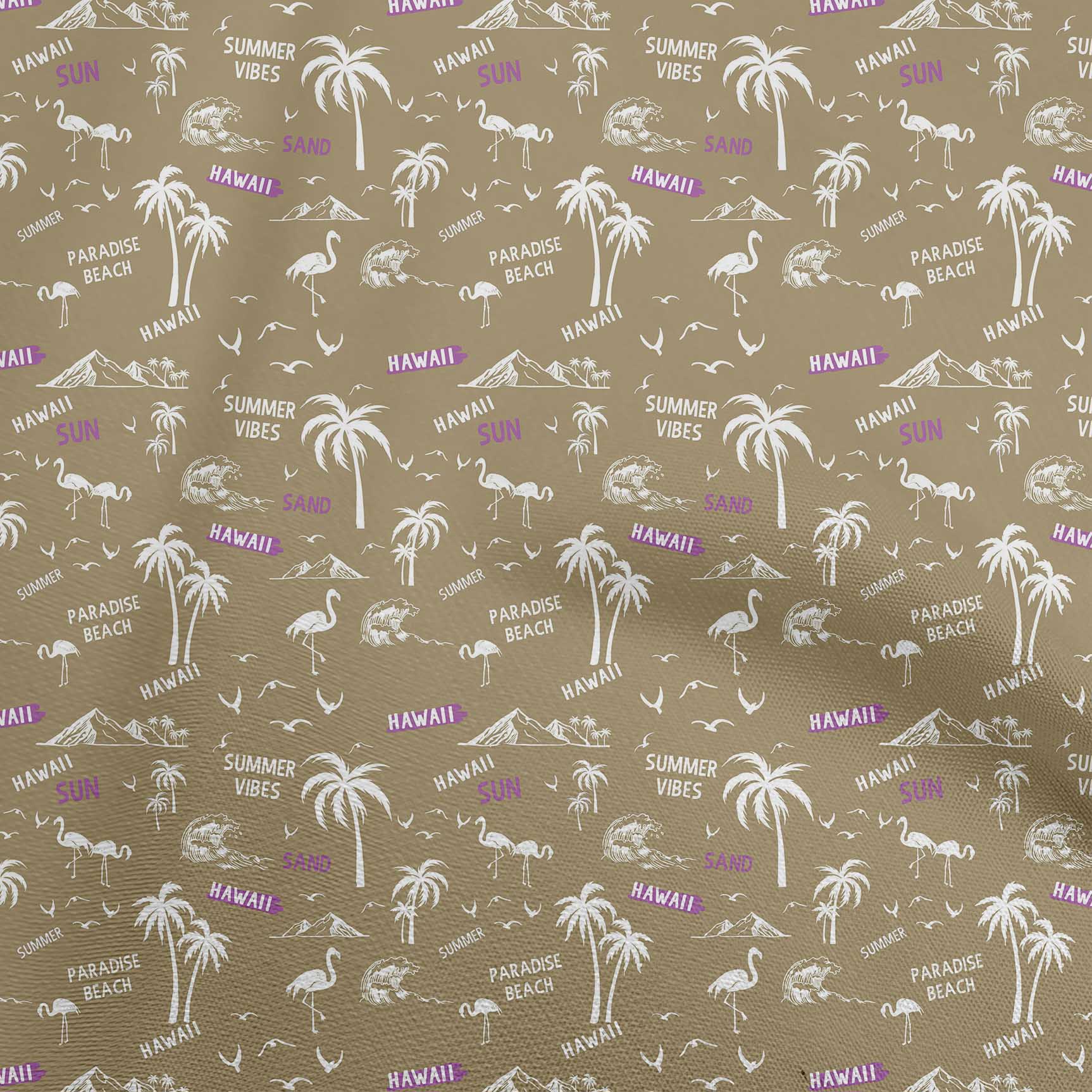 

oneOone Бавовняний поплін, коричнева тканина, пляж, Гаваї, розмовні ремісничі проекти, декоративна тканина, надрукована у дворі, 42 дюйми 42 Inch Wide - Viscose Chiffon темно-оливковий колір