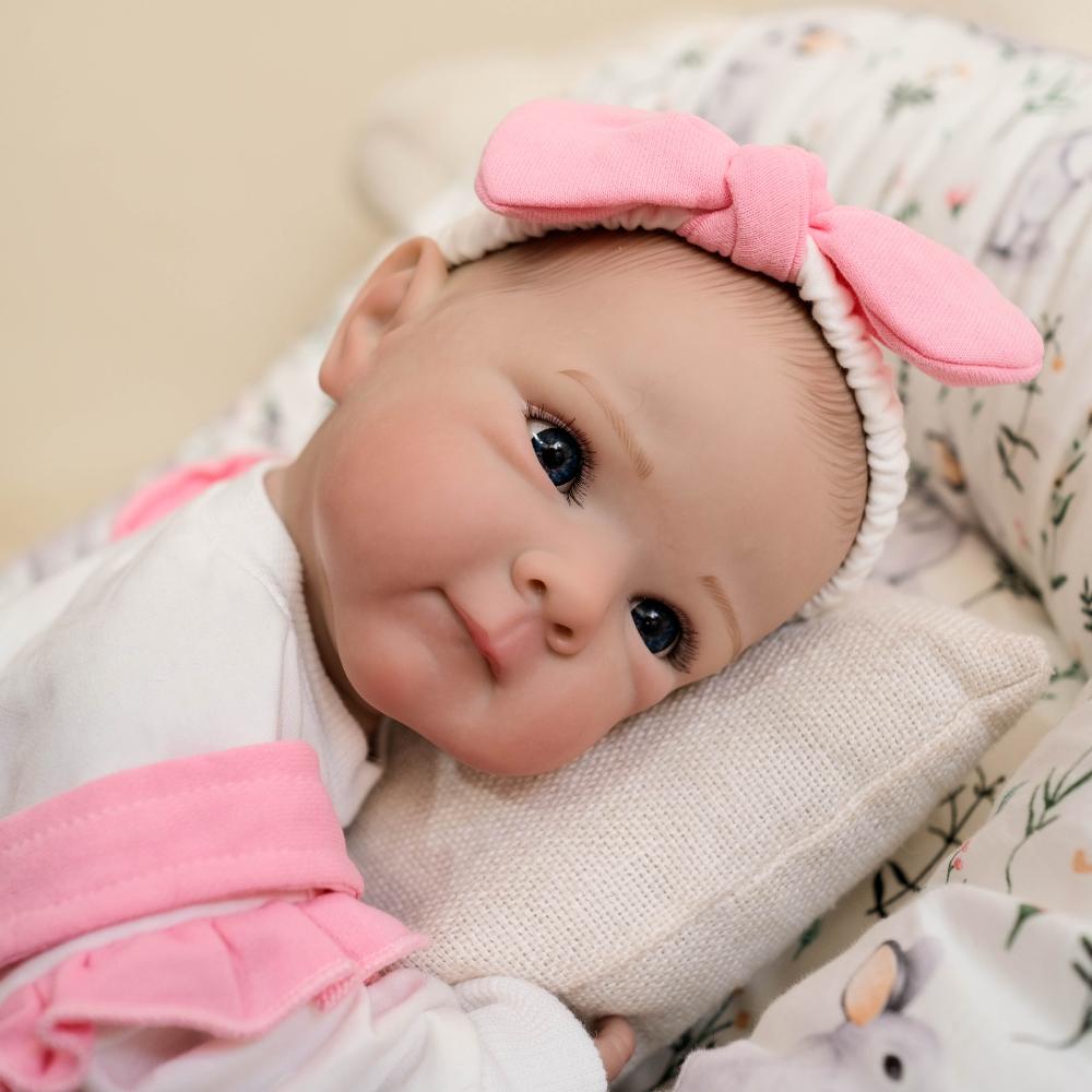 Real Looking Reborn Baby Girl Doll Bettie 18'' 48cm Full Body Silicone Vinyl Simulation Doll Handmade Exquisite 3D Painted Skin Newborn Dolls for Kids