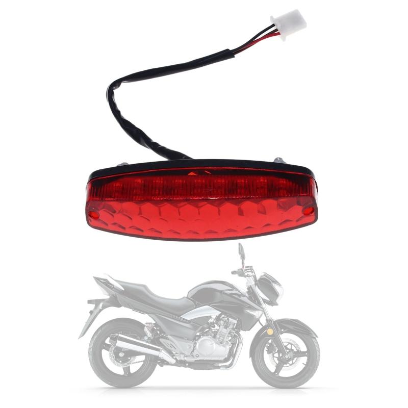 LED 3Wire 12V Brake Stop Light License Taillight Red For ATV Off-road Motorcycle Running Tail Light Universal 12V Red