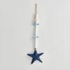 Wooden Starfish Nautical Wall Art Coastal Theme Hanging Wall Decor with Beads And Jute Rope Rustic Beach Room Decor for Living Room Bedroom