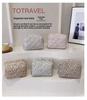 2024 Floral Cotton Cosmetic Bag - Large Capacity, Portable, Hand-Held Storage