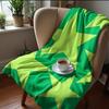 Neongrün Skelett Party Kunst Anime Cartoon Flanelldecke Weiche Warme Decke für Schlafzimmer Sofa Auto Kinder Urlaubsgeschenk