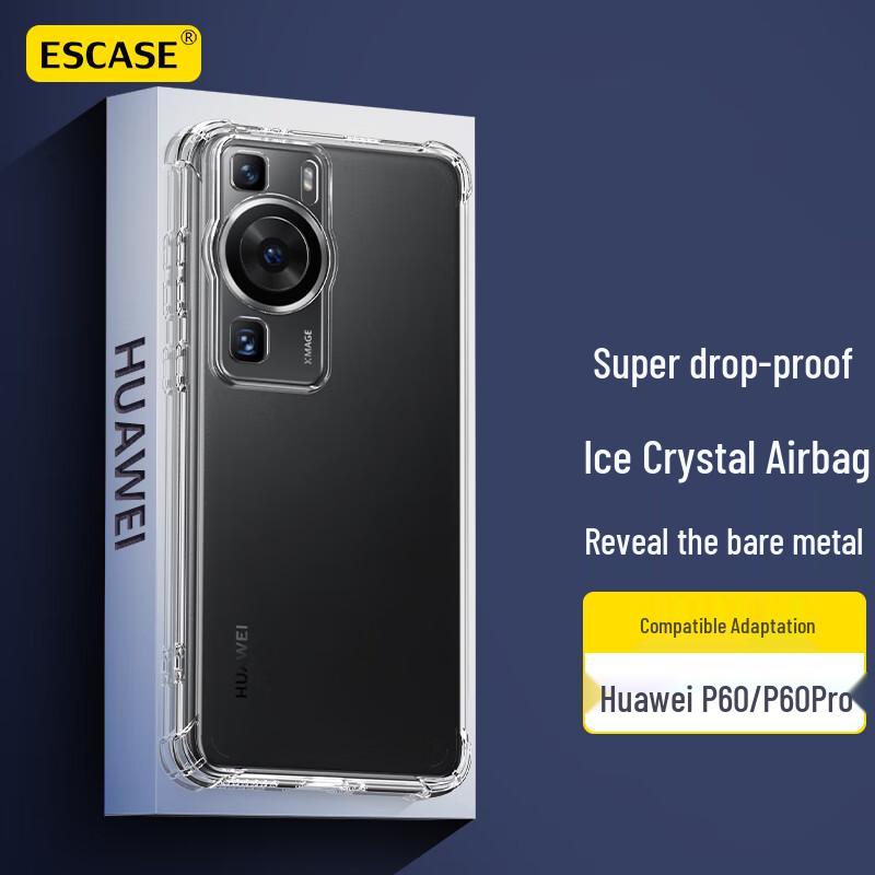 Прозрачный противоударный ТПУ чехол-подушка безопасности ESCASE для Huawei P60/P60 Pro Huawei P60/P60 Pro