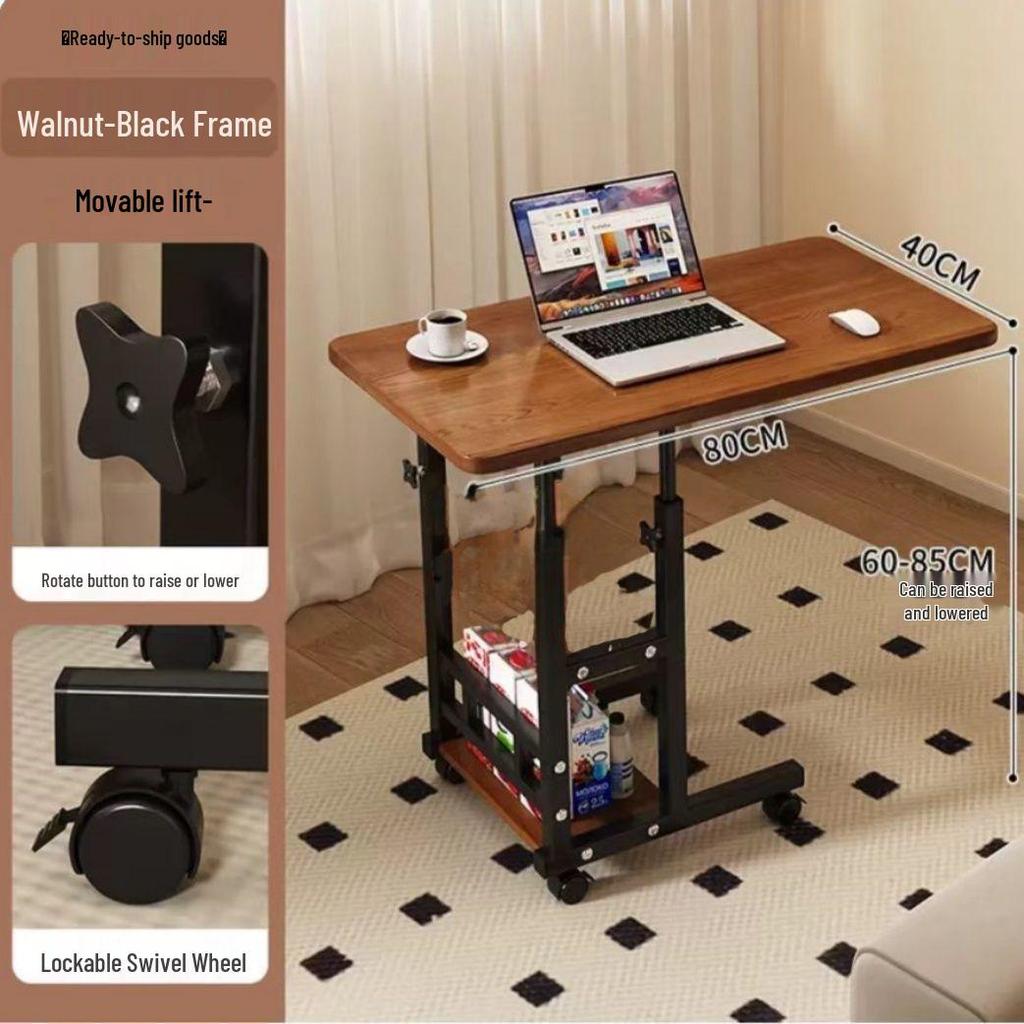 Adjustable Portable Bedside Desk: Movable Study Table for Dorms