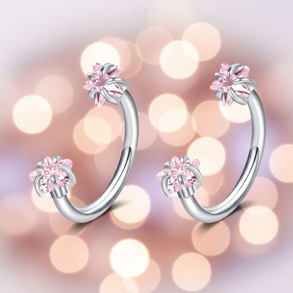 2 PCS Stainless Steel Nose Ring C Shaped Daith Piercing Jewelry Cartilage Helix Earrings Party