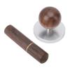 Coffee Tamper Coffee Distribution Tool with Wooden Round Handle Stainless Steel Base
