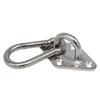 Marine Mounting Hook Plate Set with Stainless Steel Pad Eye Base and Snap Hook, 2 Pack for Hanging Installations